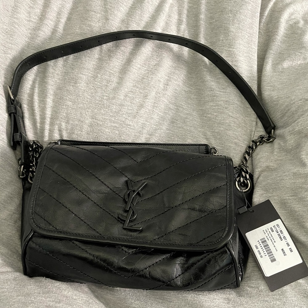Saint Laurent Niki Black Leather Bag